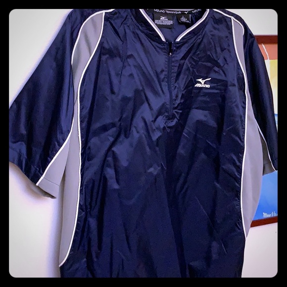 Mizuno Other - Mizuno baseball warmup short sleeve Sz S & L navy
